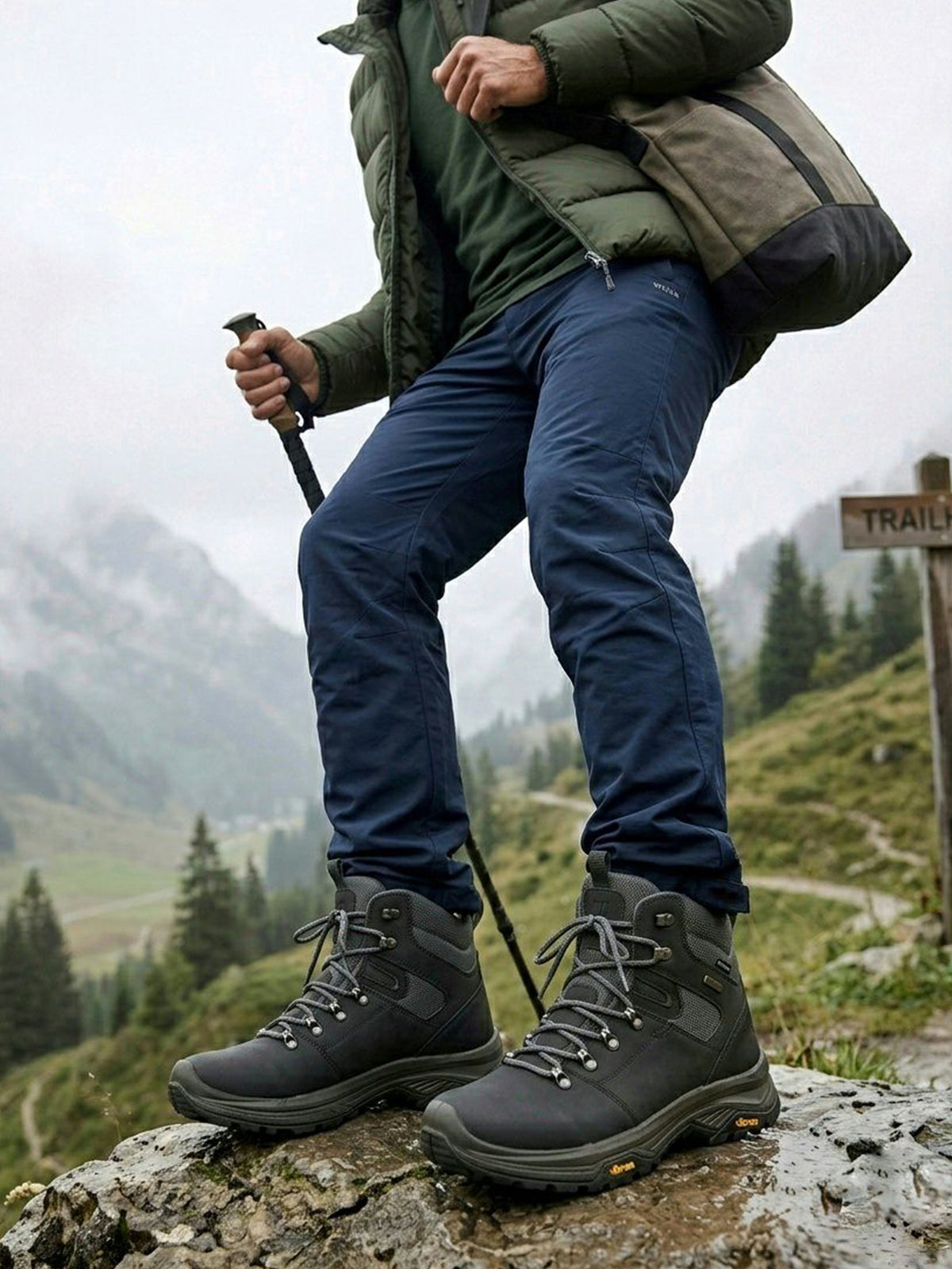 WVSport Waterproof Hiking Boots in Black