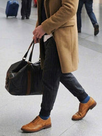 Wide Fit Oxford Brogues in Tan