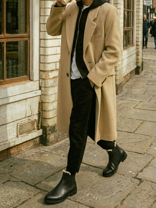 Luxe Insulated Deep Tread Chelsea Boots in Black