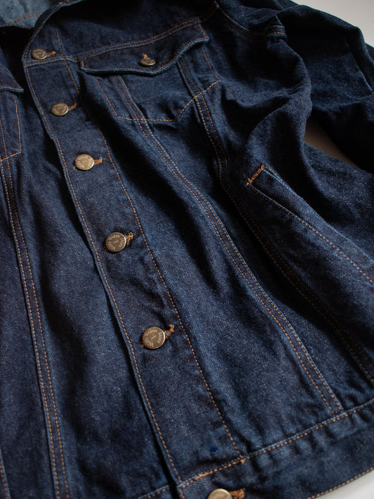 Recycled Denim Jacket in Dark Blue