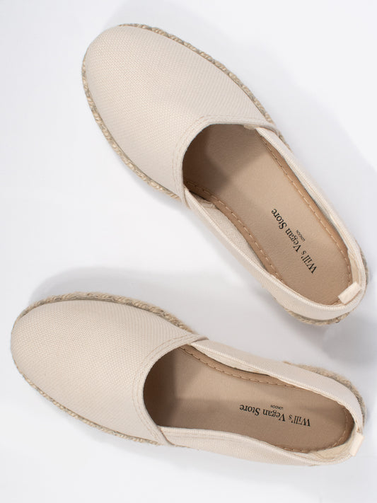 Recycled Espadrille Loafers in Black Canvas