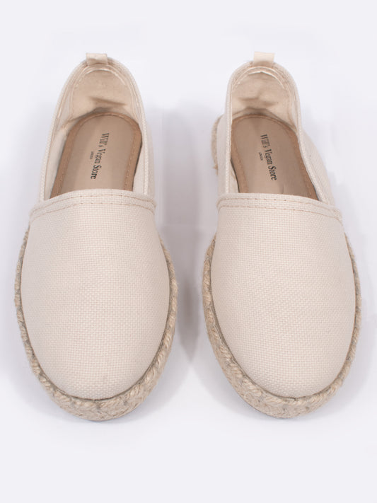 Recycled Espadrille Loafers in Black Canvas