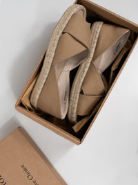 Recycled Espadrille Cross Over Straps