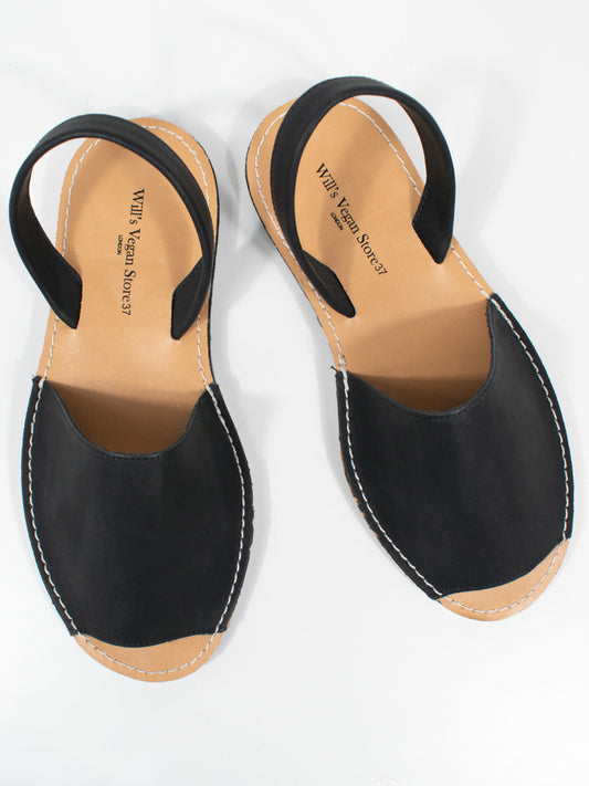 Flat Sandals in Black