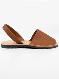 Flat Sandals in Tan