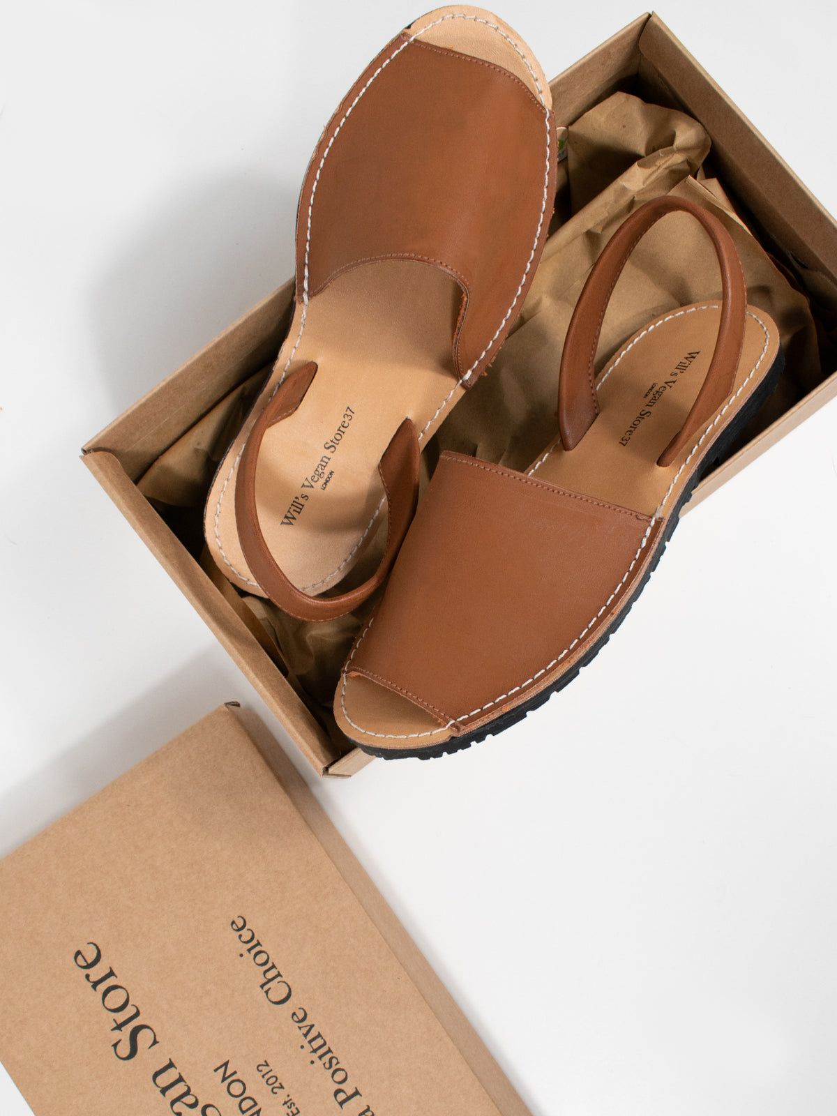 Flat Sandals in Tan