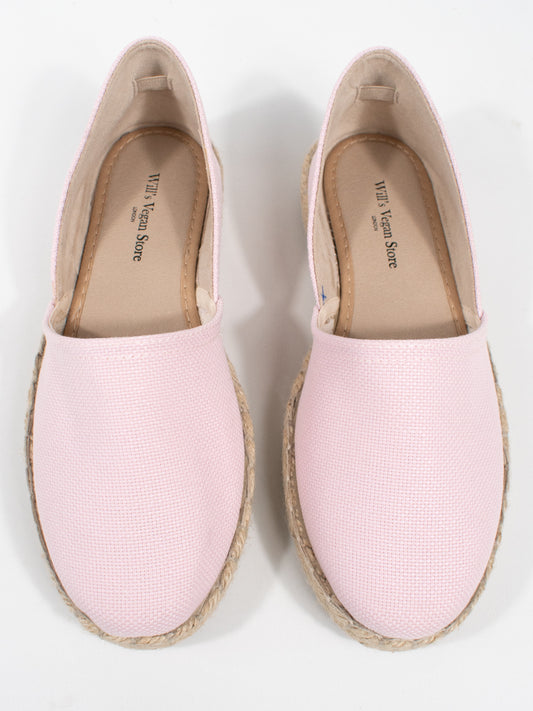 Recycled Espadrille Sandals in Black Canvas