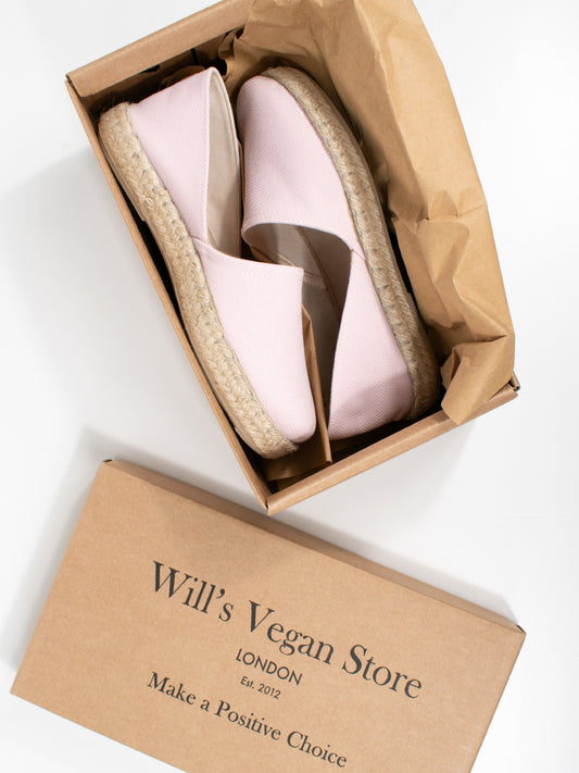 Recycled Espadrille Sandals in Black Canvas