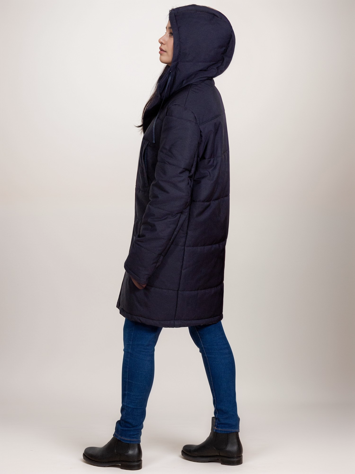 Recycled Quilted Parka, on model