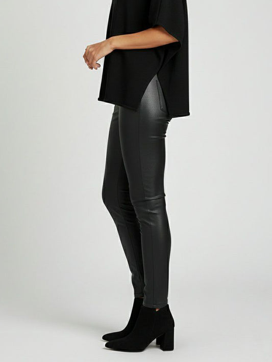 Point Toe Boots in Black Vegan Suede, toe detail