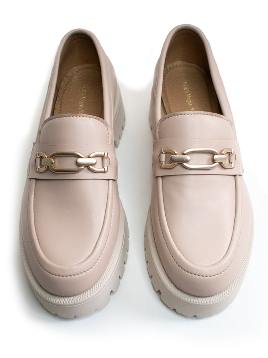 Track Sole Loafers in Black