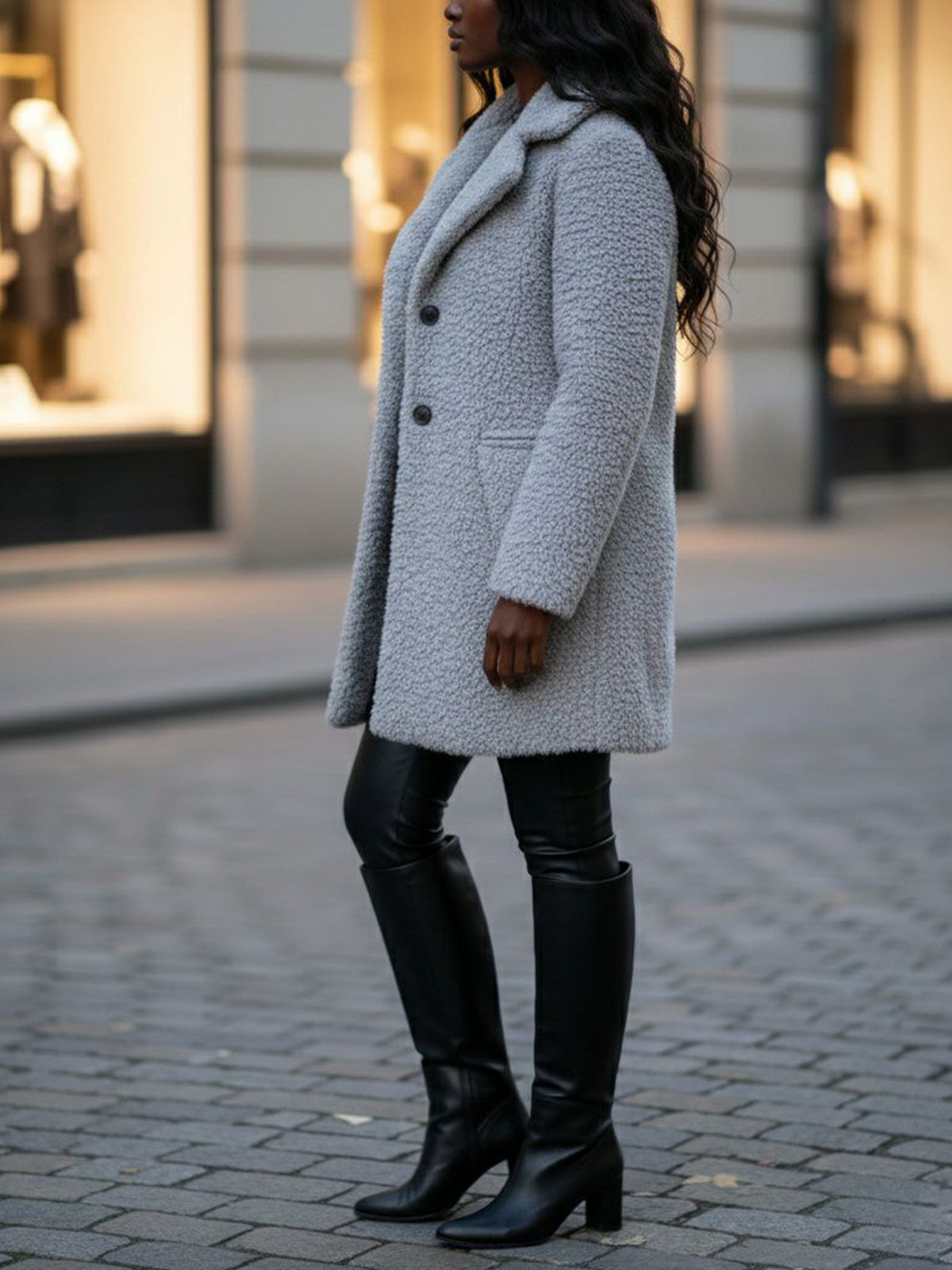Recycled Boucle Coat