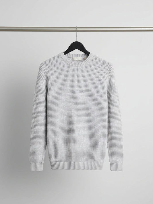 Recycled Chunky Rib in Grey Knit