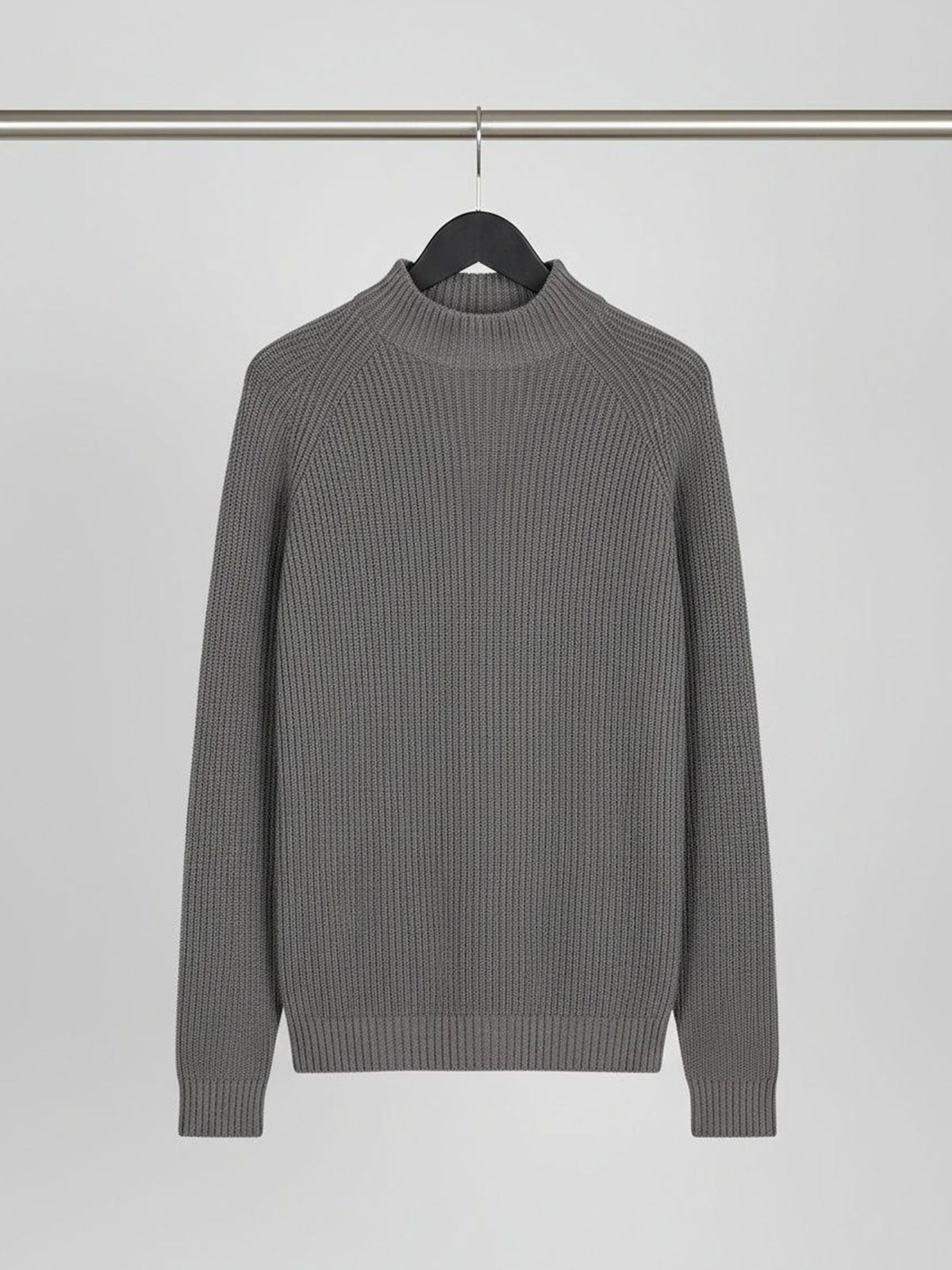 Recycled Slouch Knit Mockneck