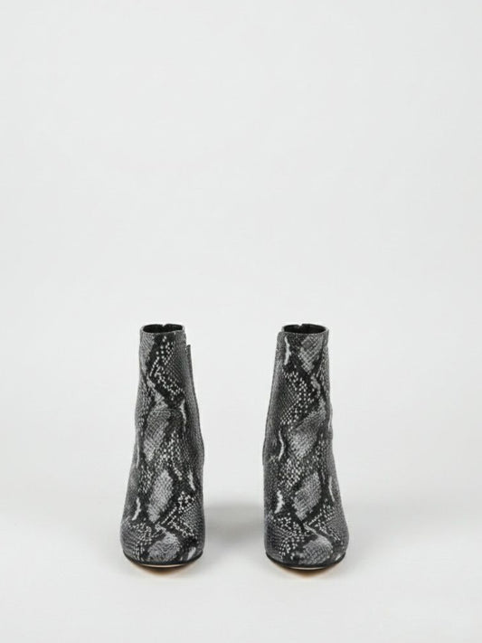 Ankle Boots in Snake Print