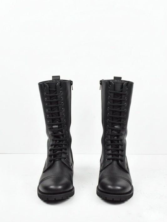 Goodyear Welt 14 Eye Boots in Black