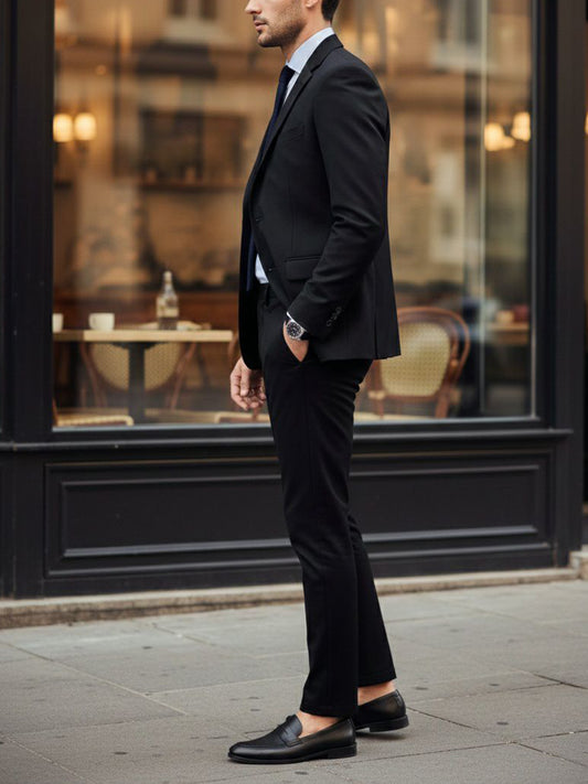 Two Piece Suit Jacket in Black