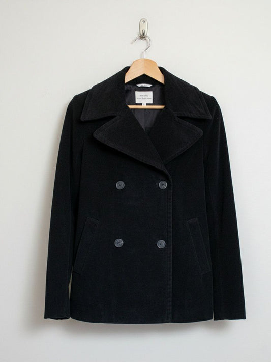 Vegan Wool Luxe Coat in Black