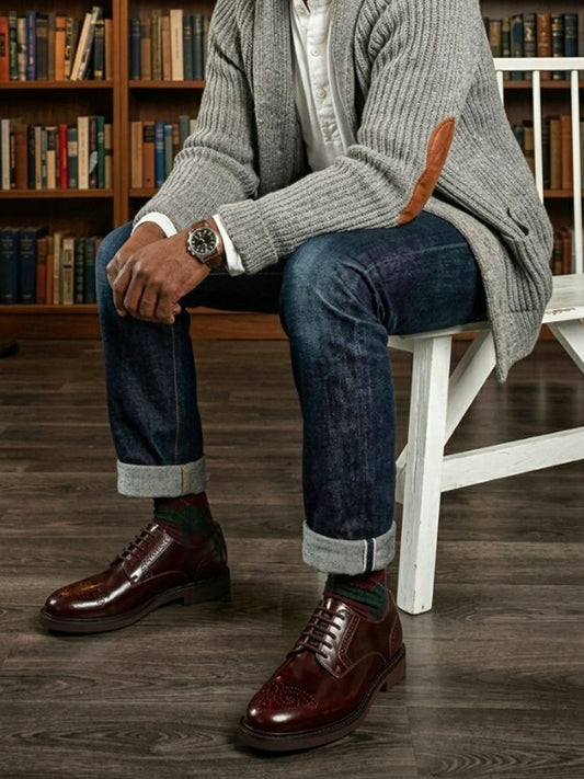 Signature Brogues in Tan & Dark Brown