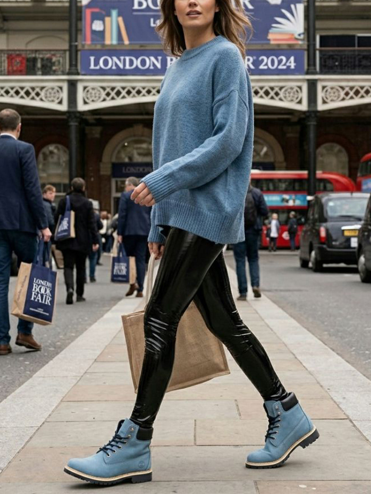Dock Boots in Powder Blue Vegan Suede