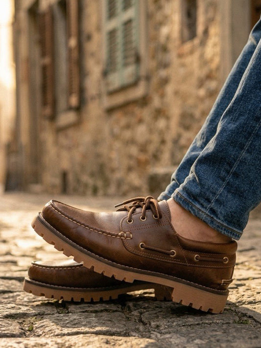 Deck Shoes in Dark Blue