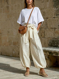 Recycled Espadrille Cross Over Straps in Tan Canvas
