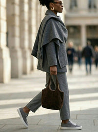 LDN Biodegradable Sneakers in Grey Knit