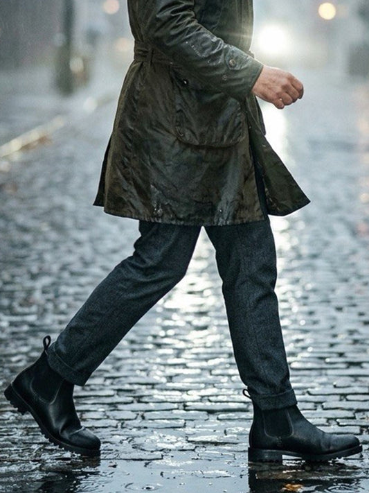 Insulated Waterproof Chelsea Boots in Black