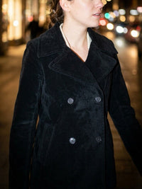 Vegan Wool Luxe Coat in Black