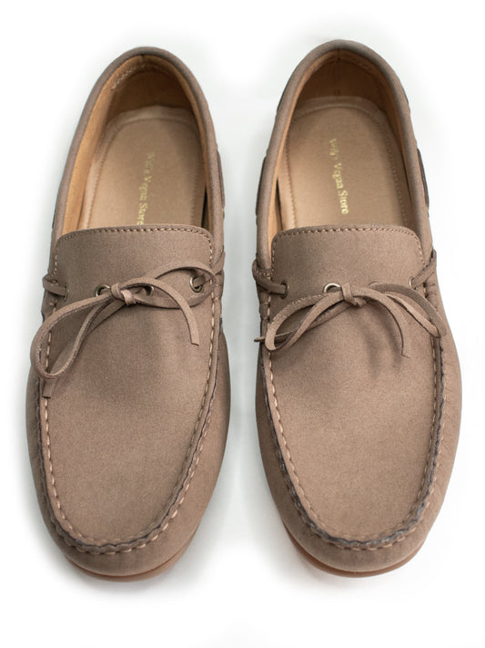 Vegan Suede Loafers in Mocha Vegan Suede