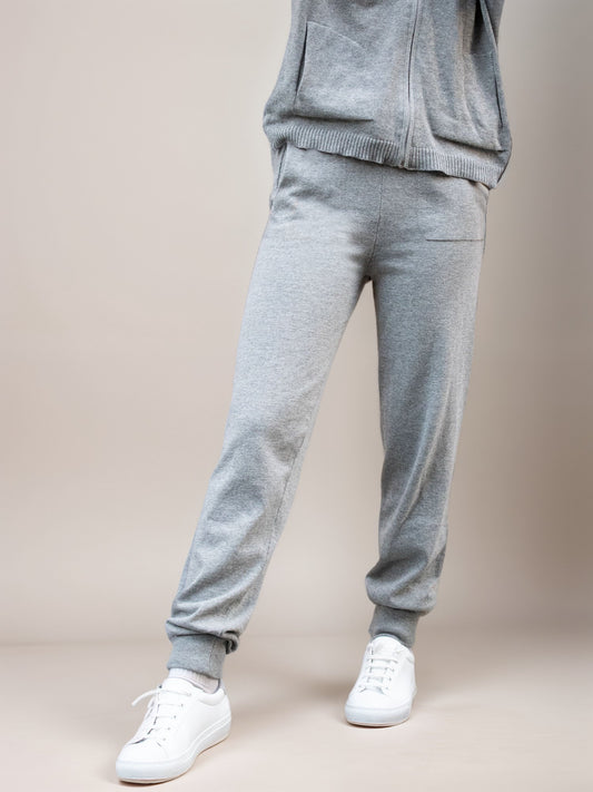 Recycled Knit Hoodie in Grey Knit