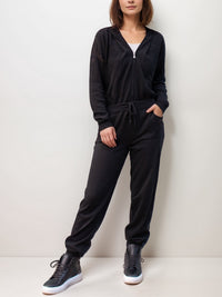 Recycled Knit Hoodie in Black Knit