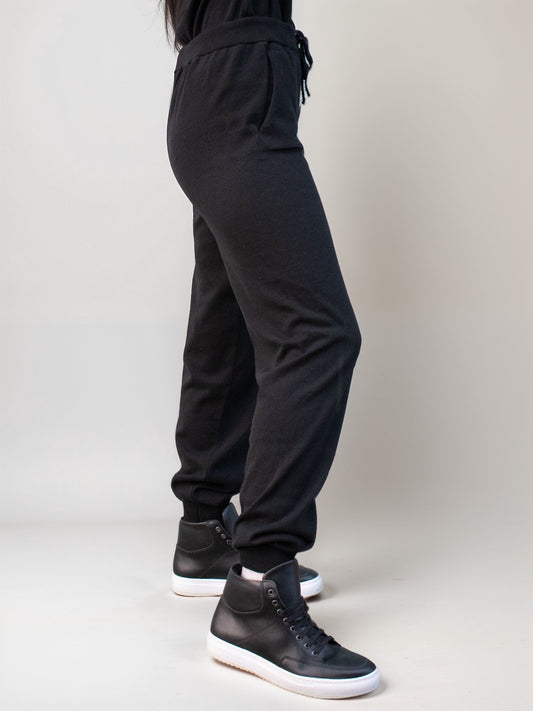 Recycled Knit Tracksuit Bottoms in Grey Knit