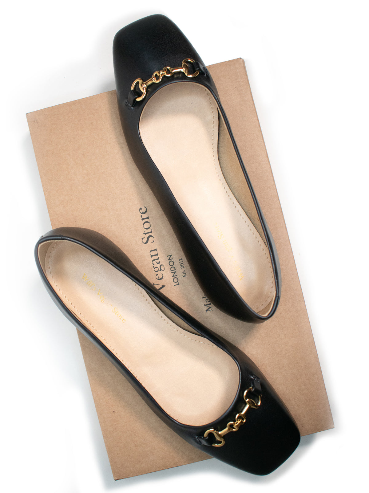 Square Toe Ballet Flats, toe detail