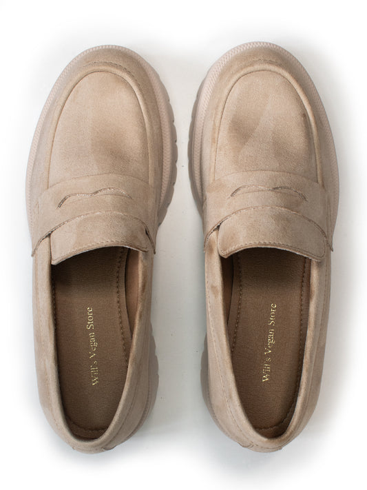 Track Sole Penny Loafers in Patent Black