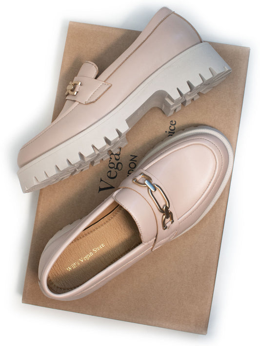 Track Sole Loafers in Black