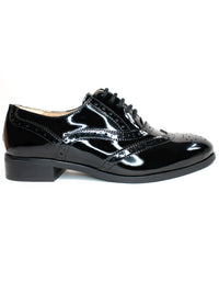 Oxford Brogues in Patent Black