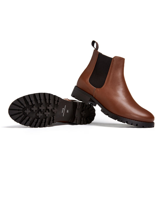 Wide Fit Luxe Deep Tread Chelsea Boots in Black