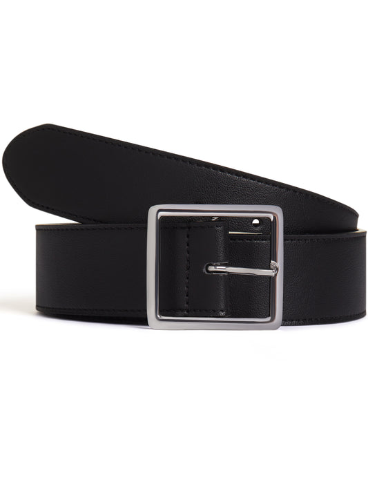 4cm Square Buckle Belt in Black
