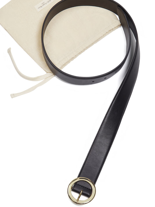 4cm Circle Belt in Black