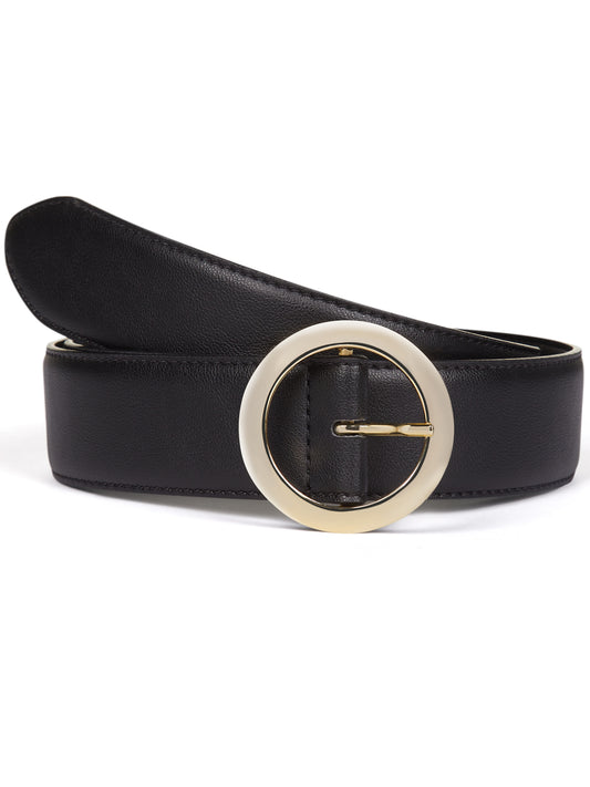 4cm Circle Belt in Black