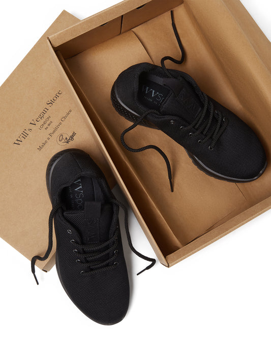 WVSport Recycled Freedom Trainers in Black Mesh Knit