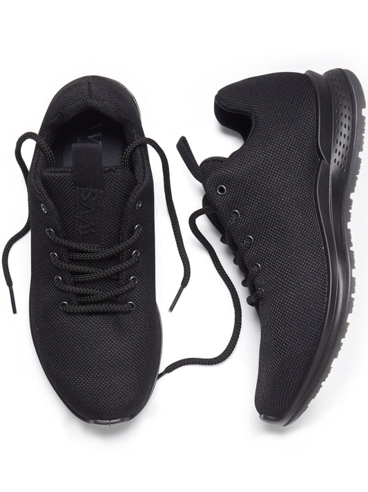WVSport Recycled Freedom Trainers in Black Mesh Knit