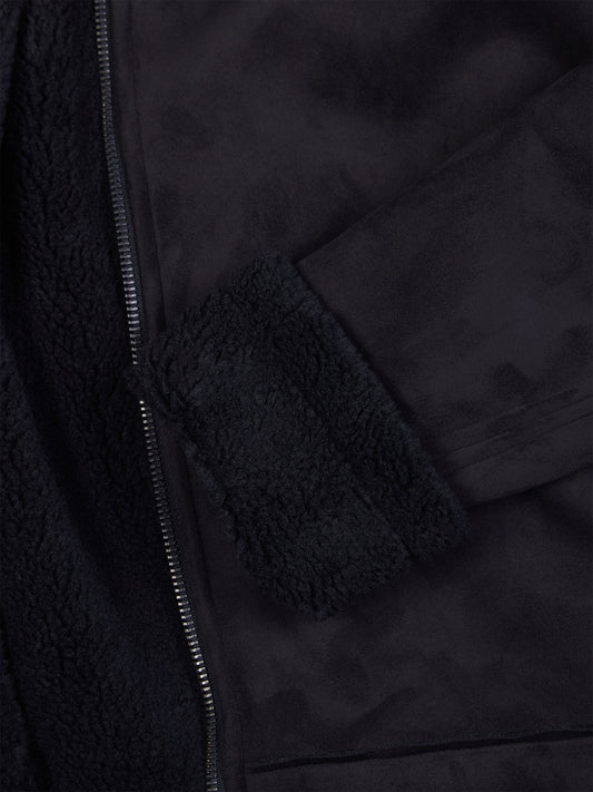 Recycled Vegan Shearling Aviator in Black