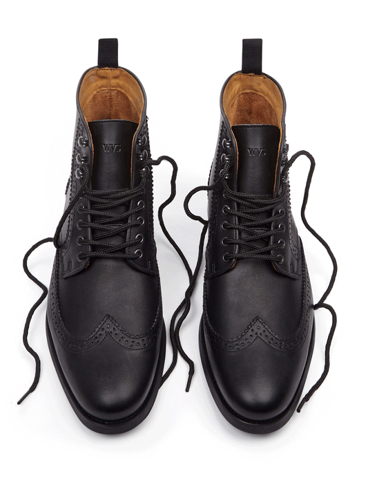 Brogue Boots in Dark Brown
