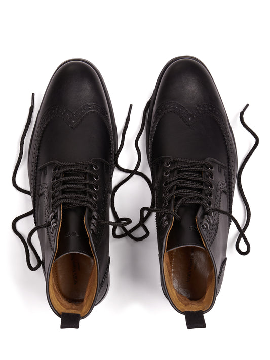 Brogue Boots in Dark Brown