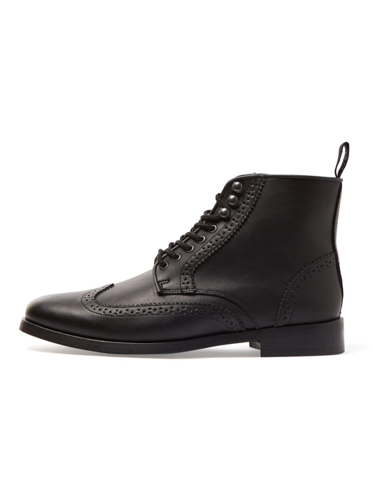 Brogue Boots in Dark Brown