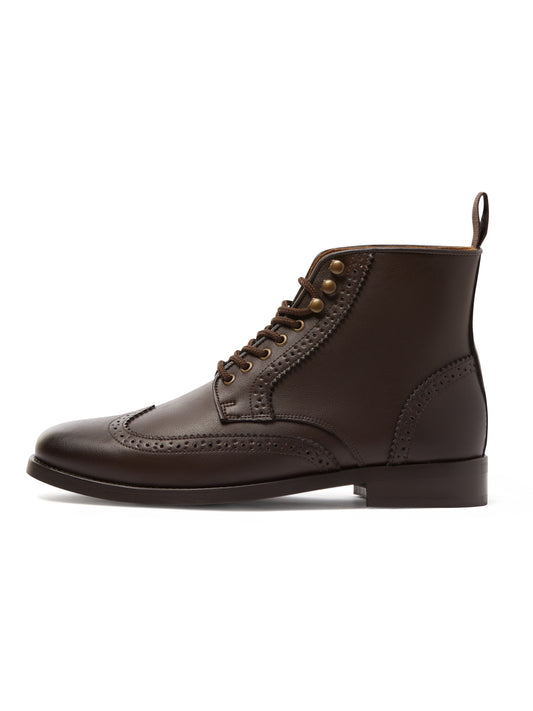 Brogue Boots in Dark Brown