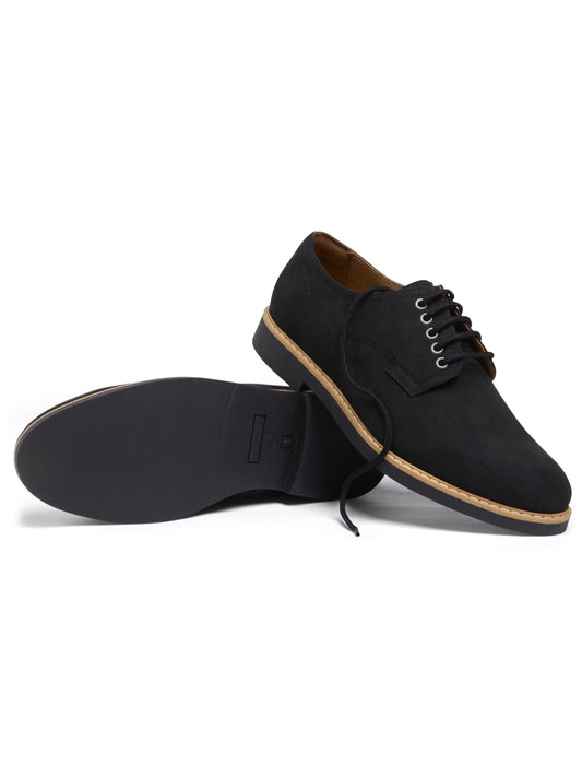 Signature Derbys in Grey Vegan Suede