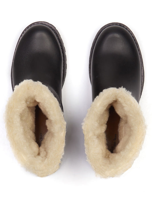 Insulated Biker Boots in Black
